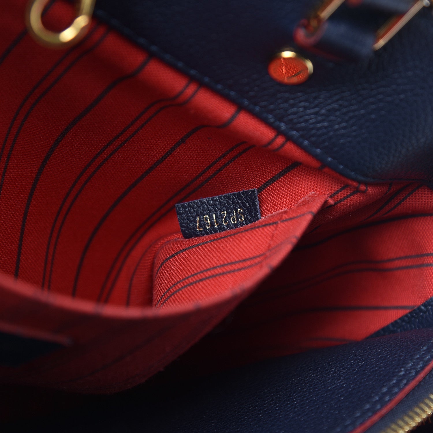 Louis Vuitton Empreinte Montaigne MM Marine Rouge 7 of 12