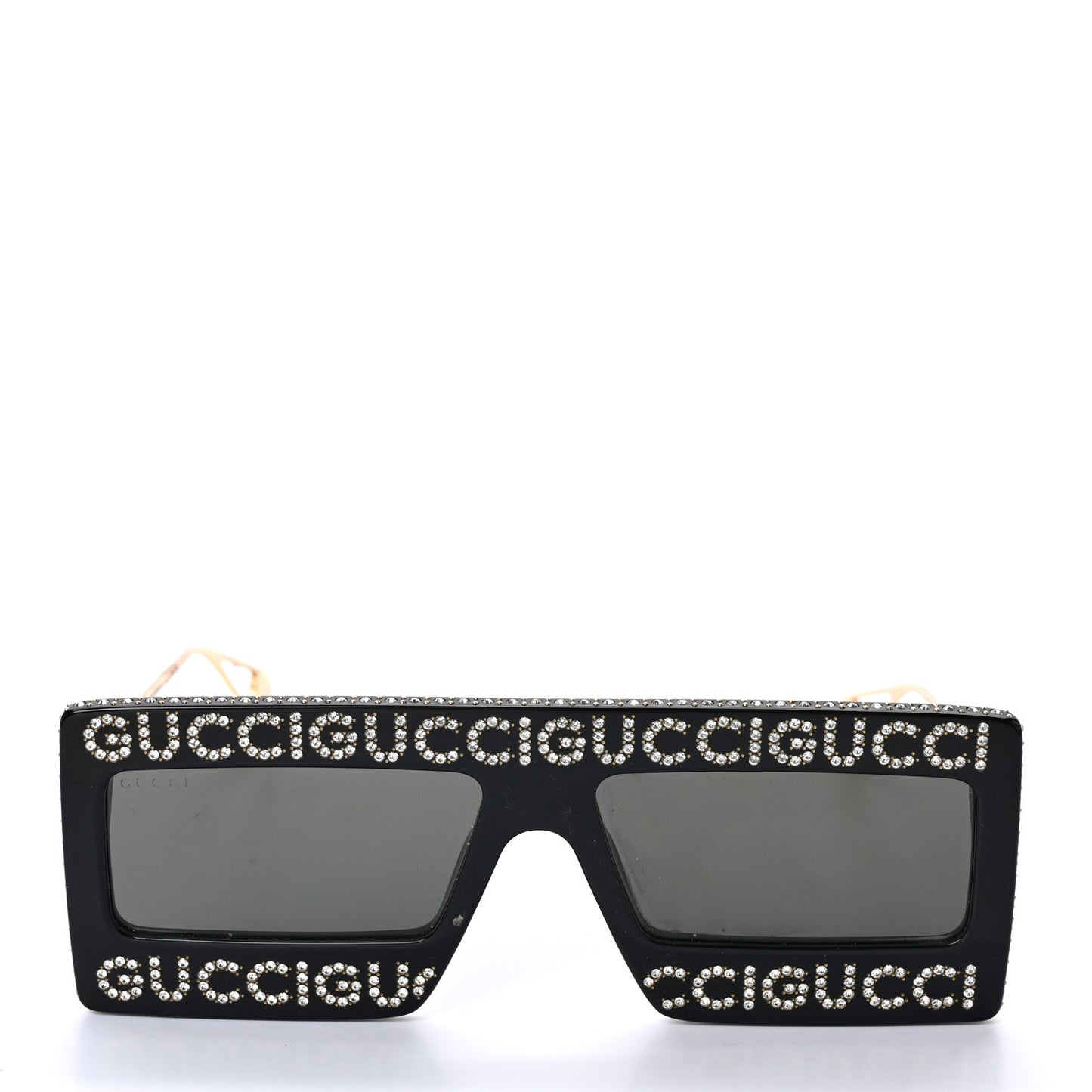 Acetate Crystal Mask-Frame Sunglasses GG0431S Black