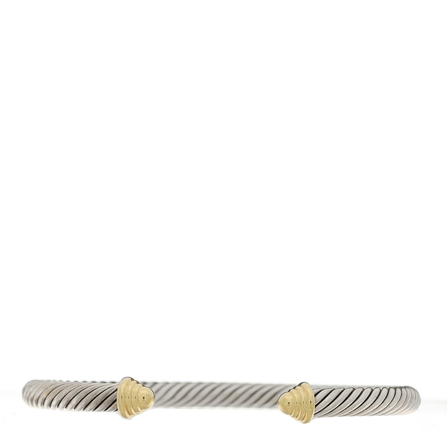 Sterling Silver 14K Yellow Gold 5mm Cable Classics Bracelet