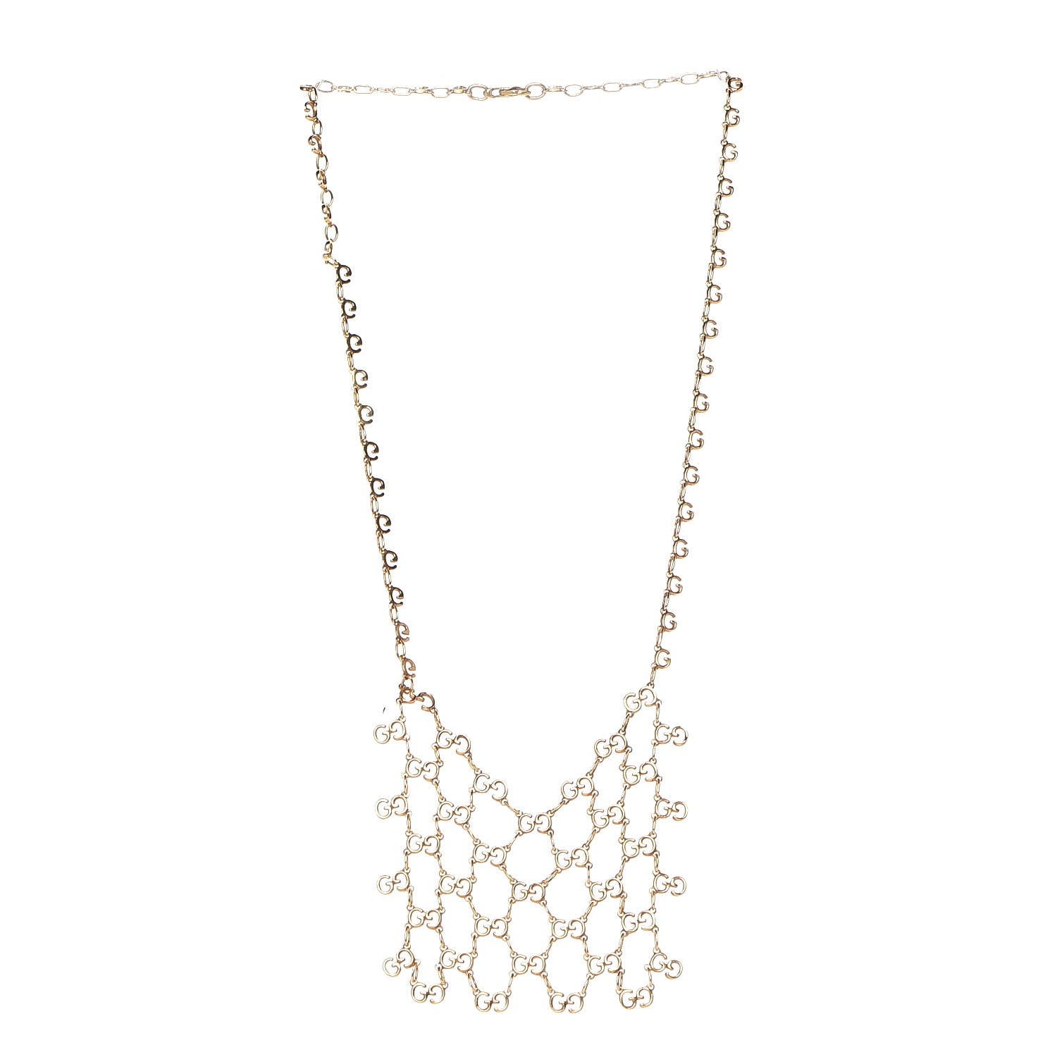 Gucci 18K Yellow Gold GG Signature Statement Necklace 3 of 6