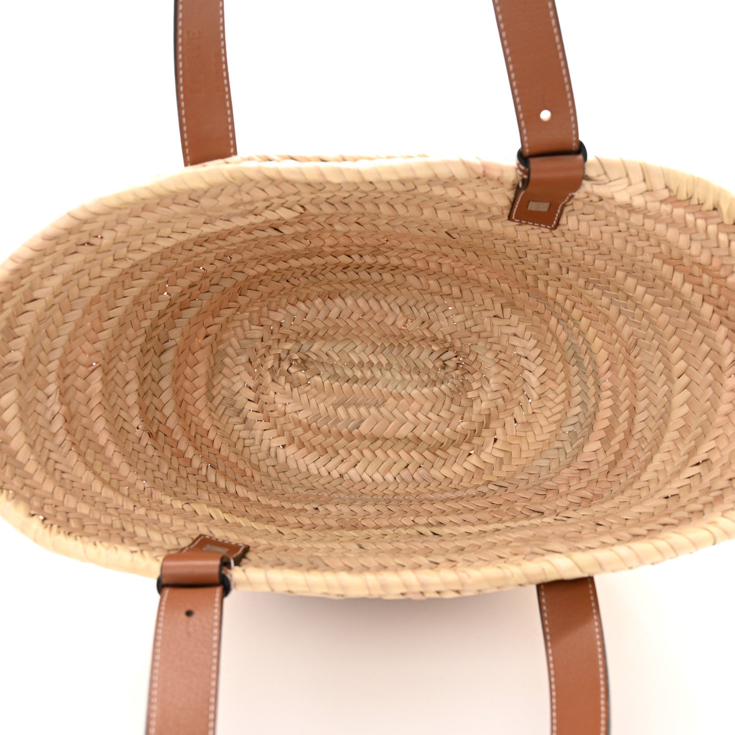 Loewe Raffia Basket Tote Bag Natural Tan 5 of 9