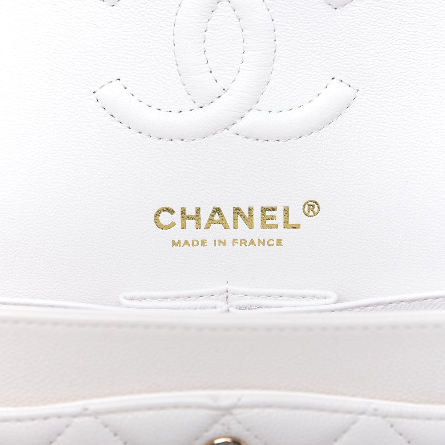 Caviar Quilted Small Double Flap White
