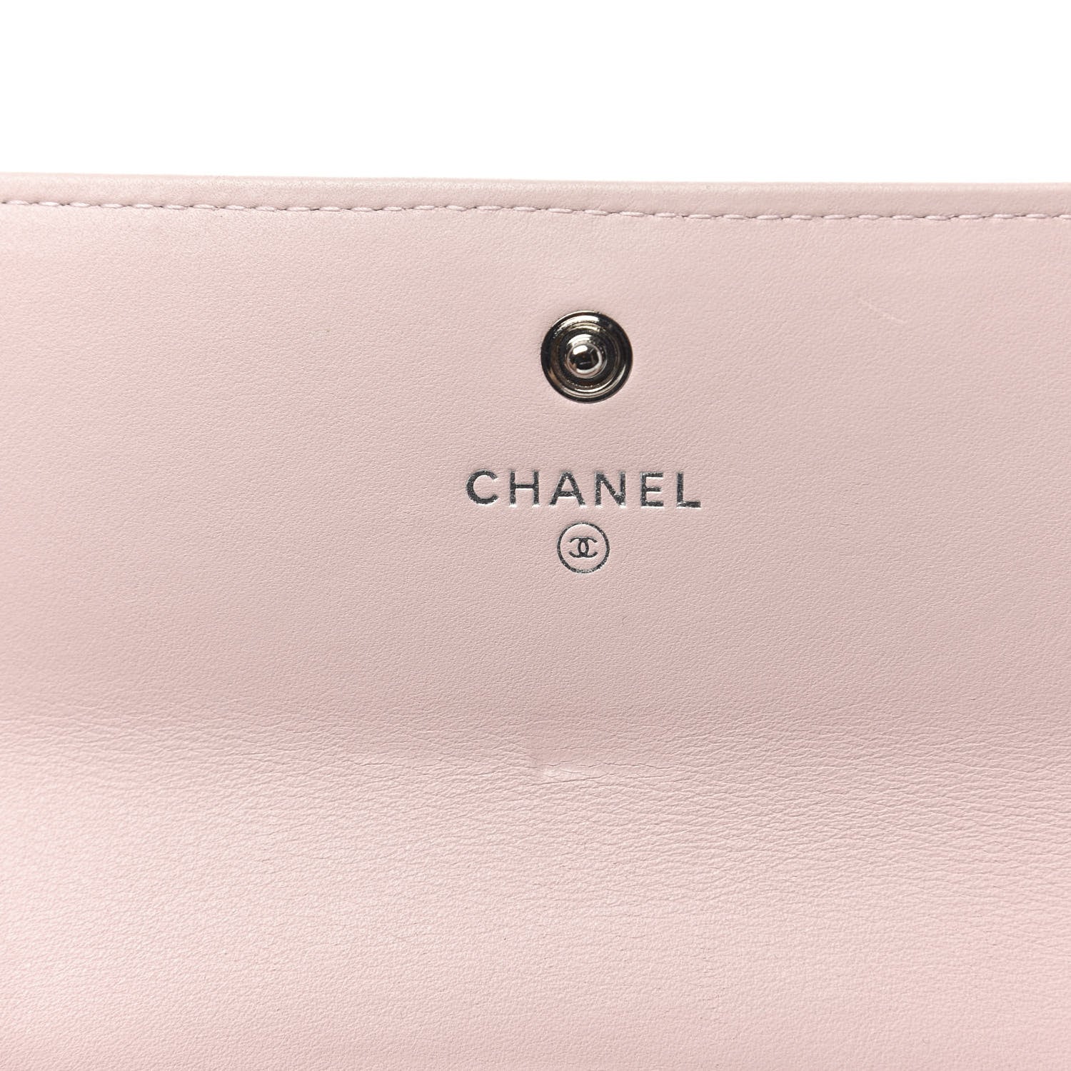 Chanel Grained Shiny Calfskin Quilted Boy Flap Wallet Light Pink 5 of 12