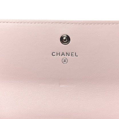 Chanel Grained Shiny Calfskin Quilted Boy Flap Wallet Light Pink 5 of 12
