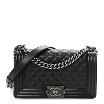 Chanel Caviar Quilted Medium Boy Flap Black 1 of 9