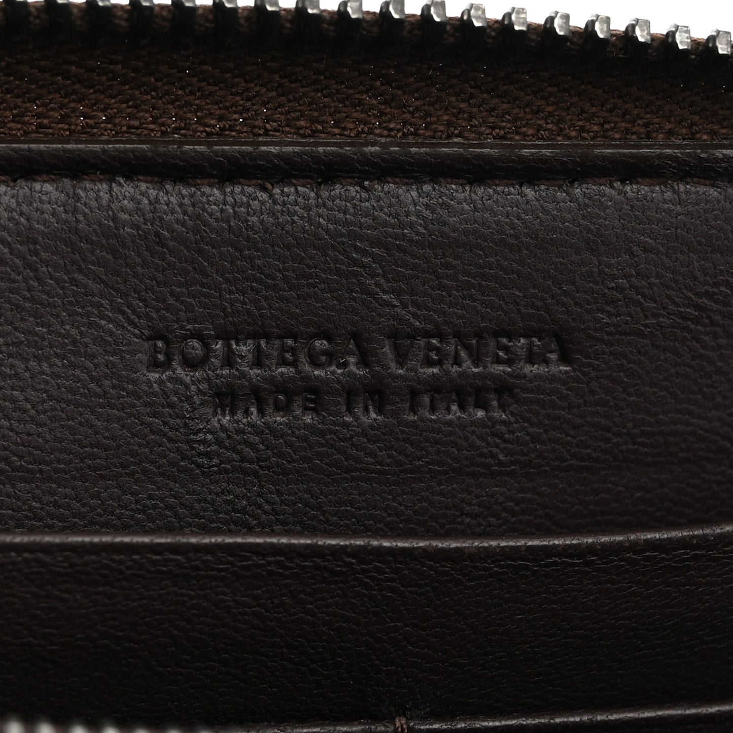 Nappa Intrecciato Zip Around Wallet Brown