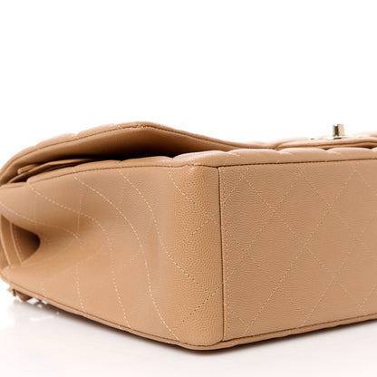 Chanel Caviar Quilted Maxi Double Flap Dark Beige 10 of 11