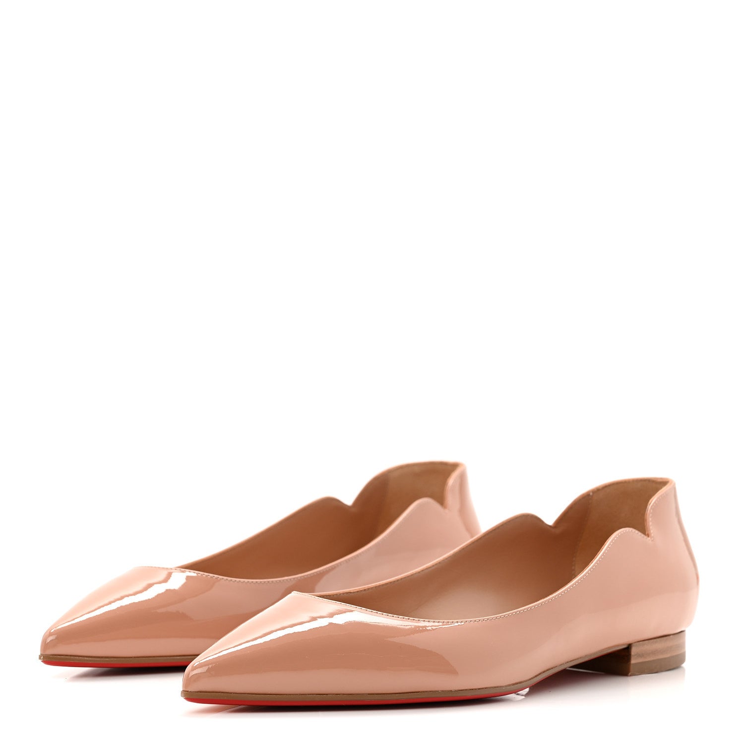 Christian Louboutin Patent Hot Chickita Flats 38 Blush 4 of 9