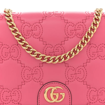 Gucci Calfskin GG Matelasse Chain Wallet Rhodamine Pink 7 of 10