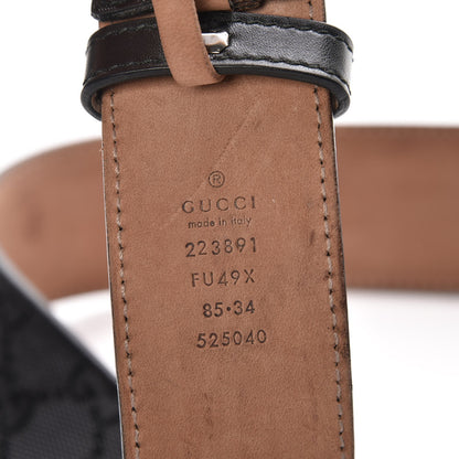 Gucci Imprime Monogram Interlocking G Belt 85 34 Black 5 of 6