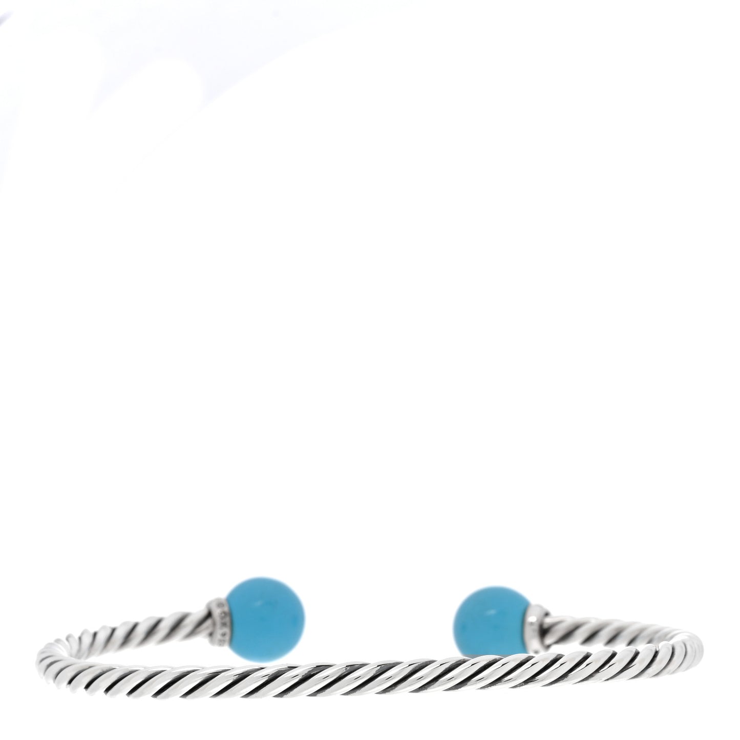 Sterling Silver Diamond Turquoise 9mm Solari Bracelet