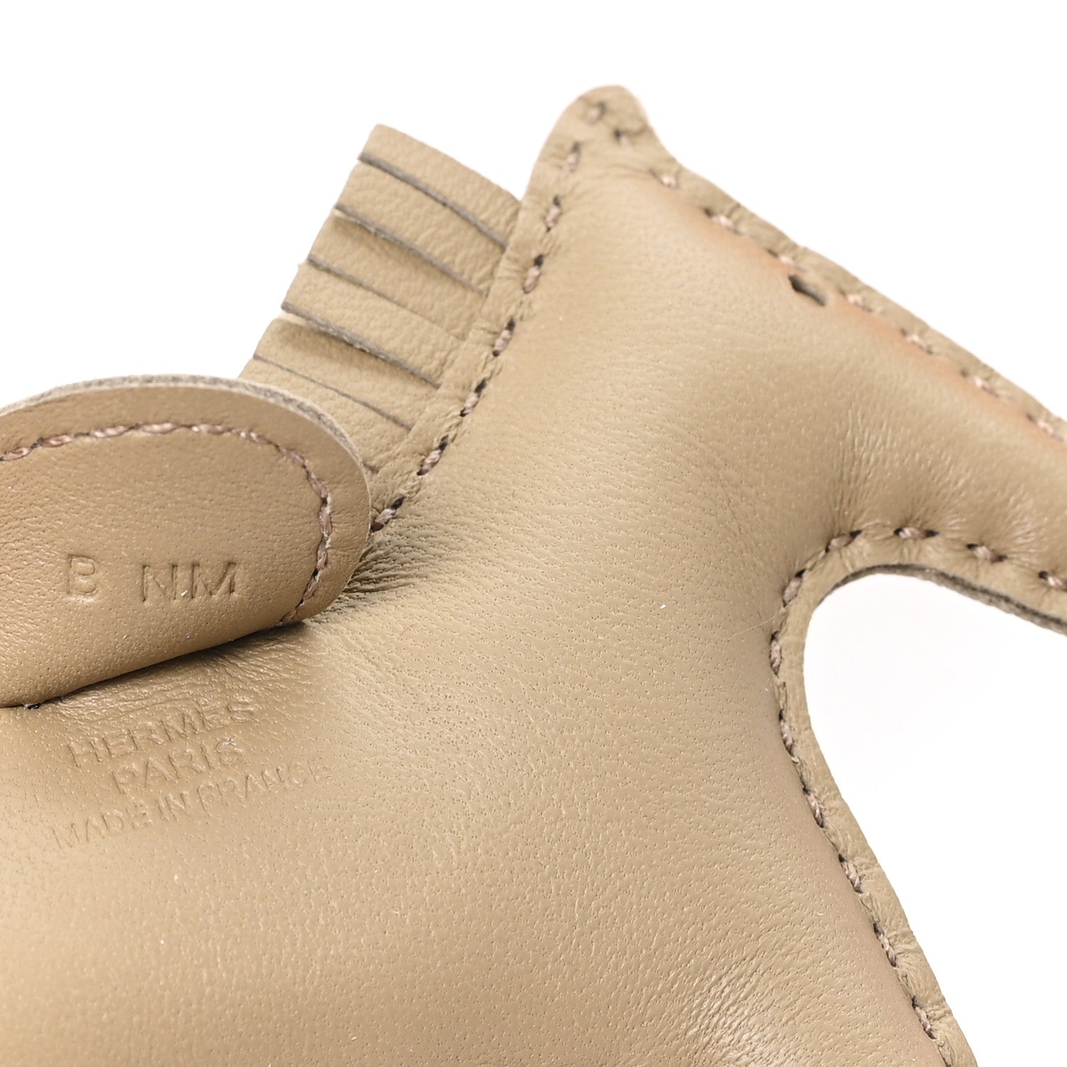 Hermes Milo Lambskin Grigri Rodeo Horse Bag Charm PM Beige Marfa Beige Marfa 3 of 4