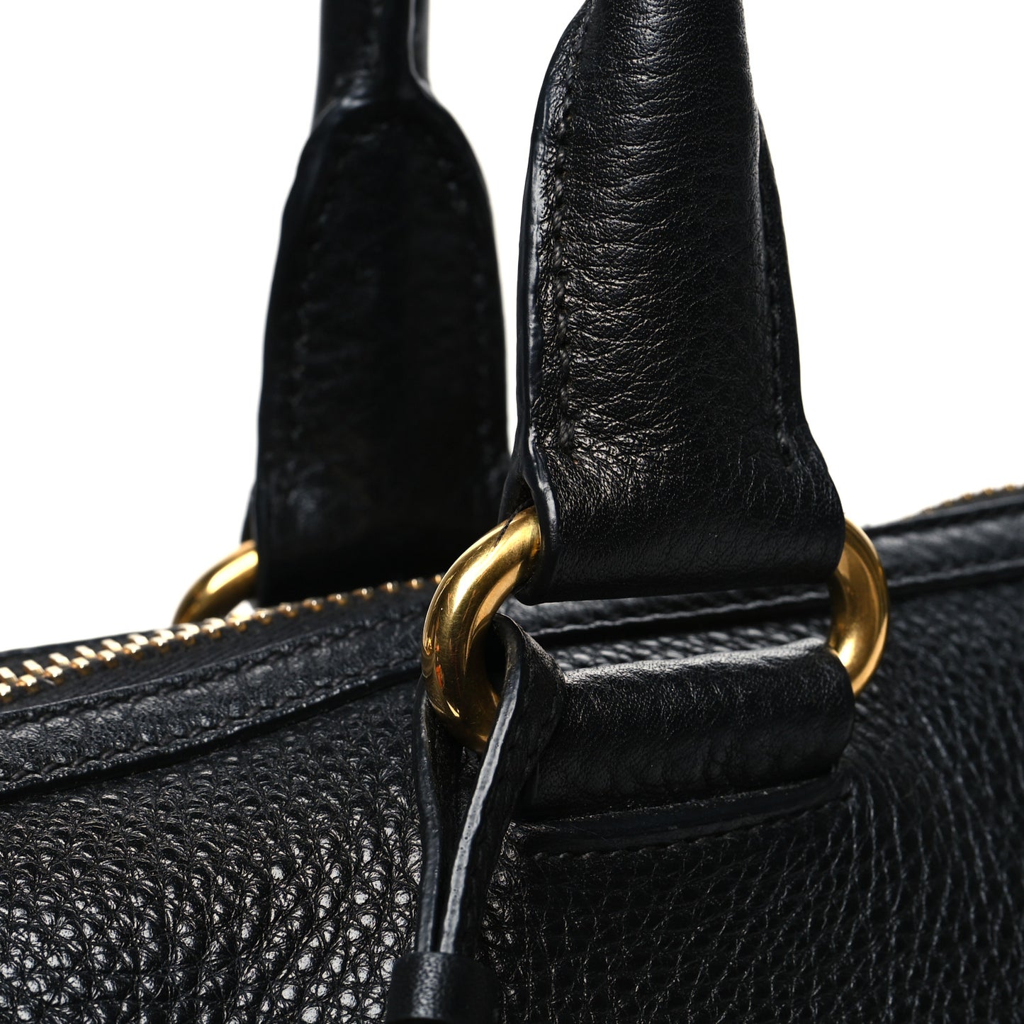 Vitello Daino Shopping Satchel Black