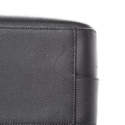 Saint Laurent Grain de Poudre Medium Museum Briefcase Coal 13 of 14