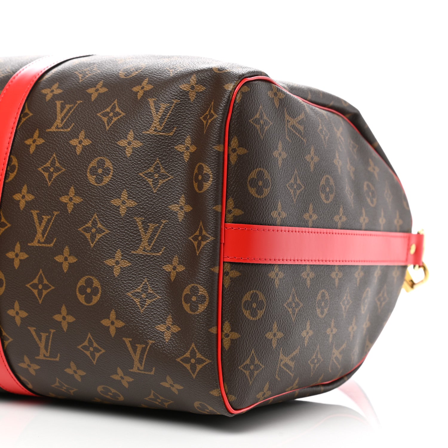 Louis Vuitton Calfskin Monogram Keepall Bandouliere 50 Coquelicot 10 of 10