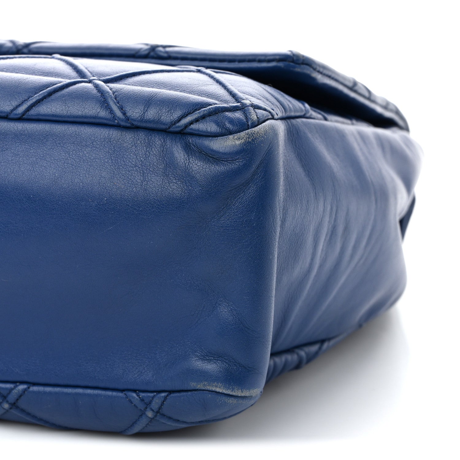 Chanel Calfskin Diamond Debossed Large Cosmos Flap Blue 10 of 11