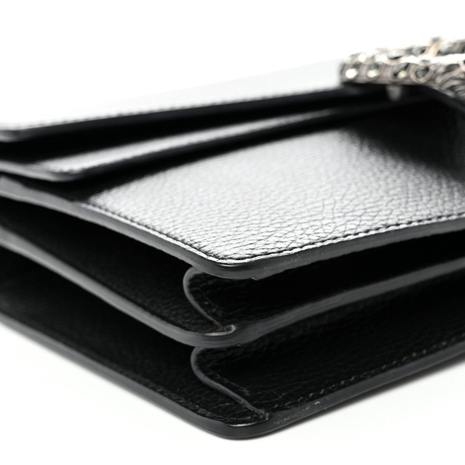 Gucci Pebbled Calfskin Small Dionysus Shoulder Bag Black 9 of 10
