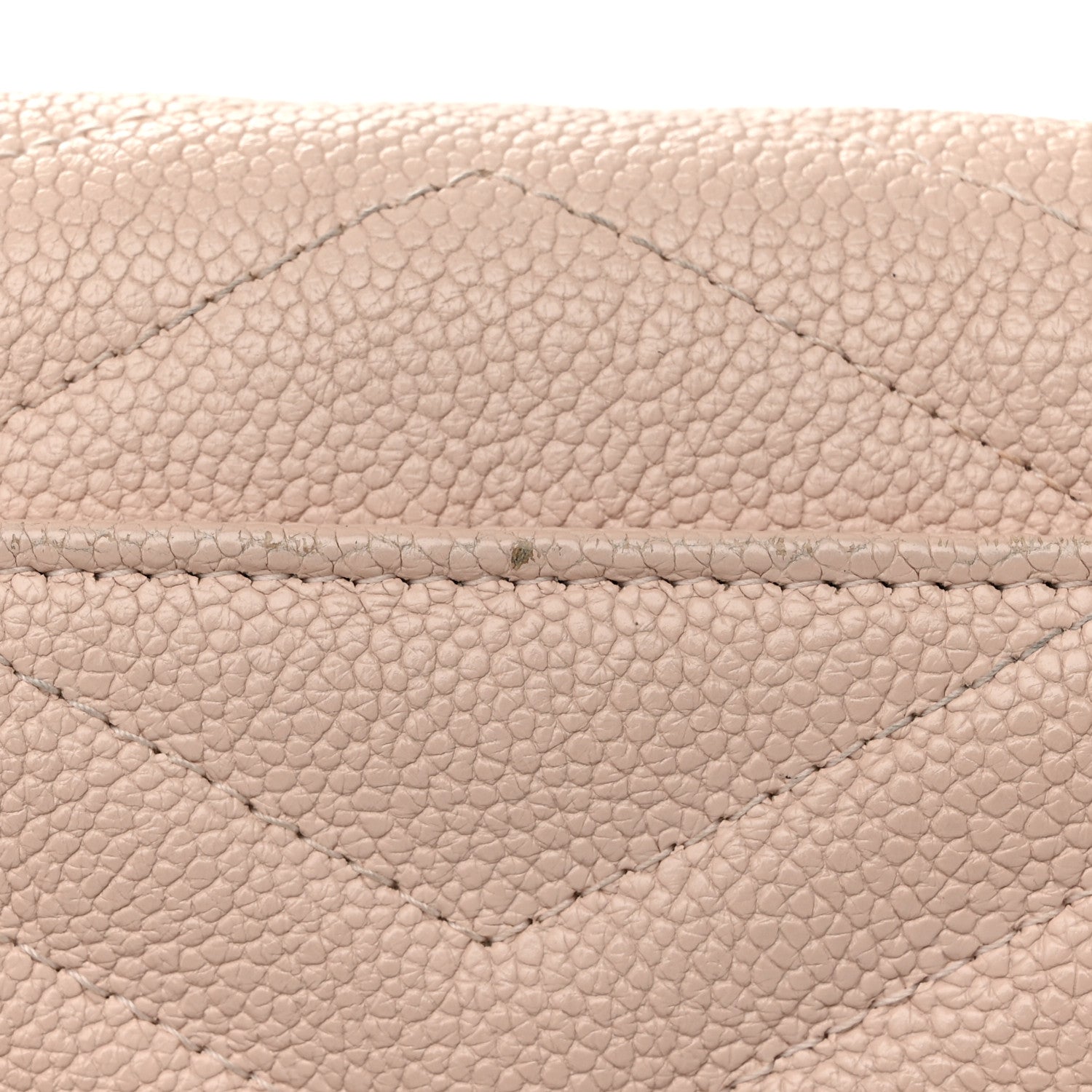 Chanel Caviar Chevron Quilted Statement Wallet On Chain WOC Light Beige 12 of 13