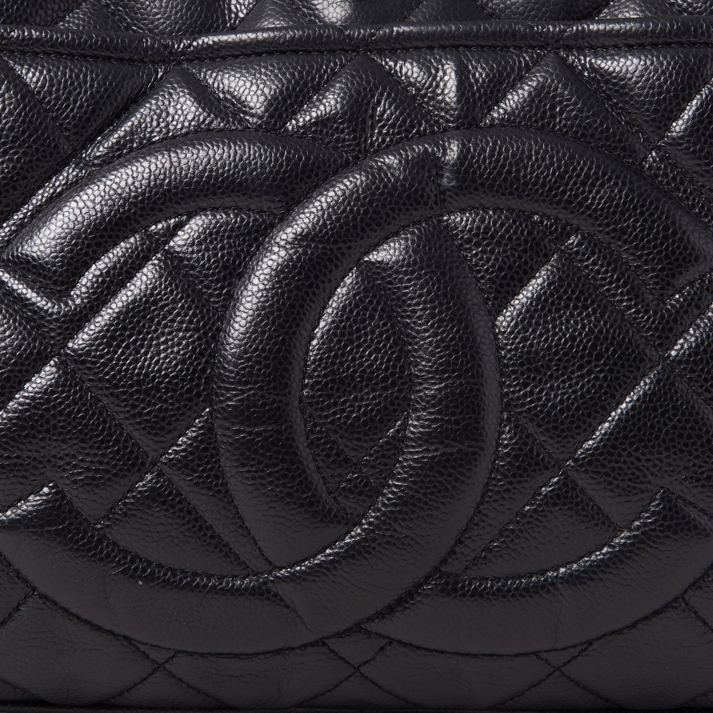 Caviar Quilted Timeless CC Soft Tote Black