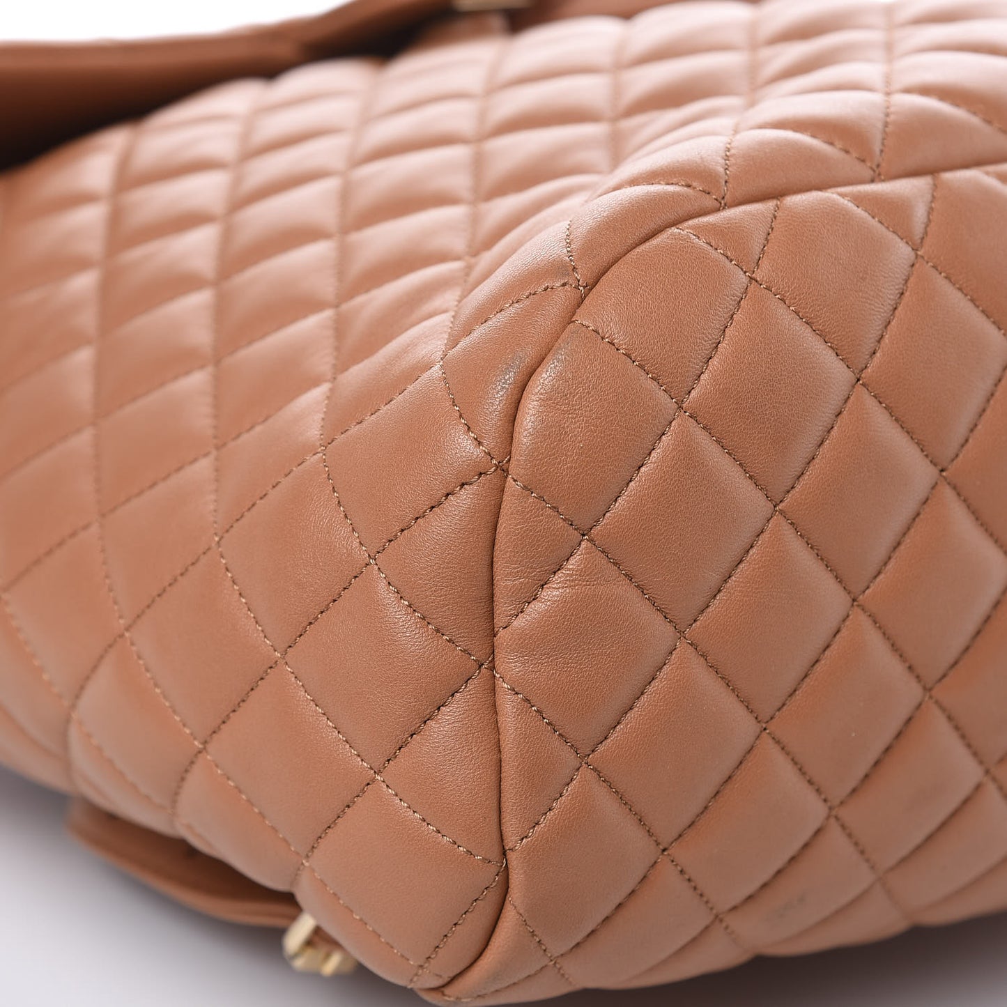 Lambskin Quilted Large Urban Spirit Backpack Dark Beige