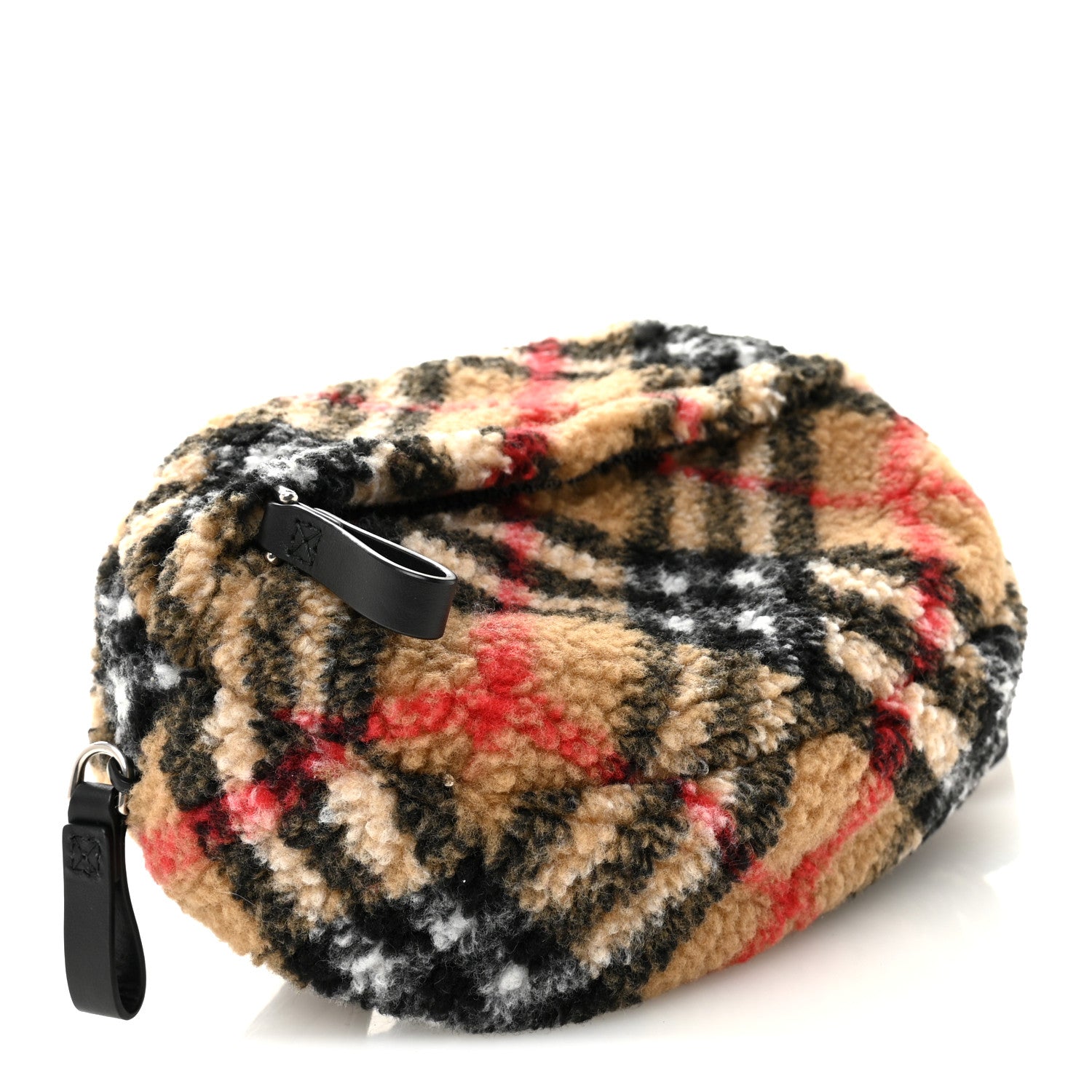 Burberry IP Check Fleece Kids Bum Bag Archive Beige Black 4 of 10