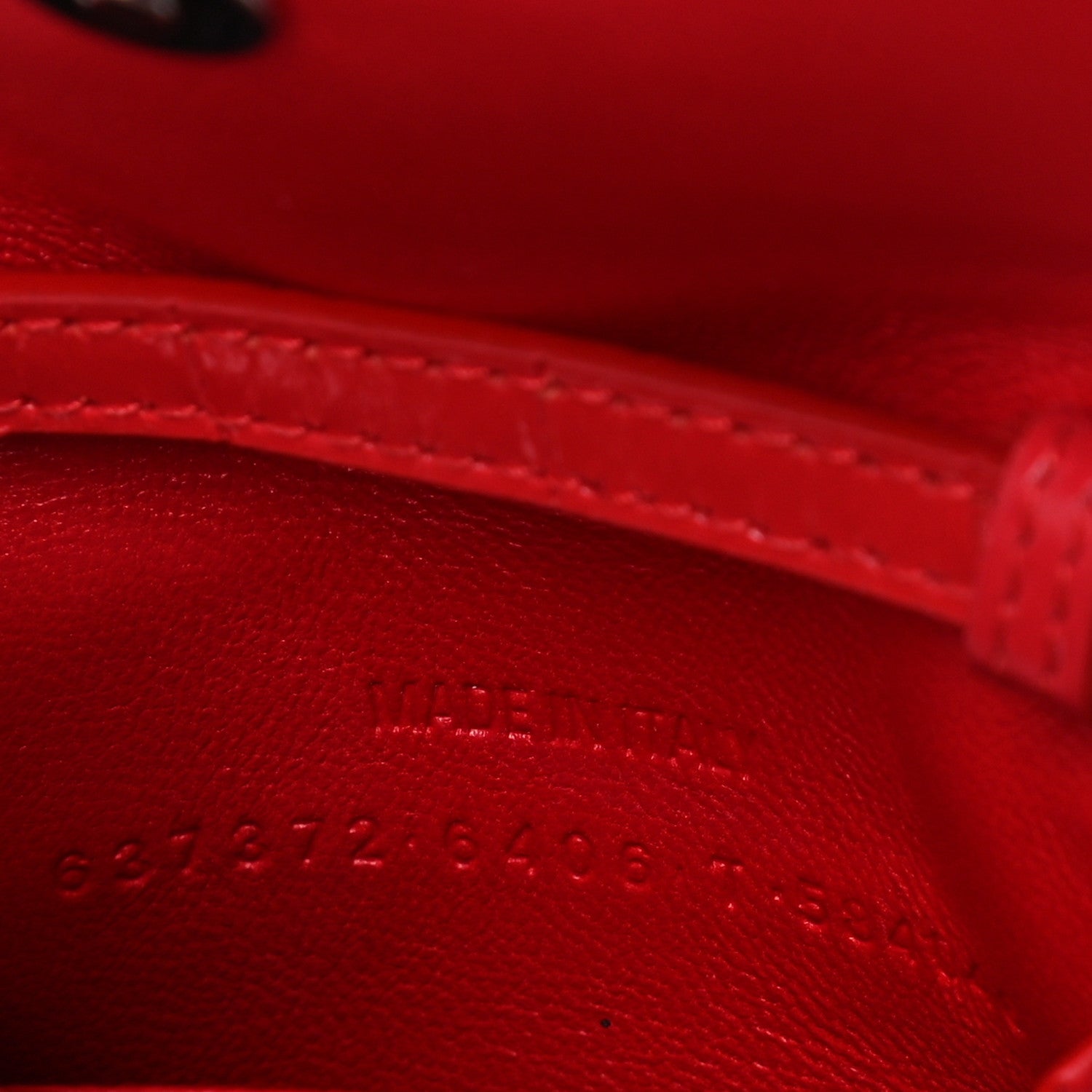 Balenciaga Shiny Calfskin Tonal B Crocodile Embossed Hourglass Top Handle Bag Mini Bright Red 7 of 12