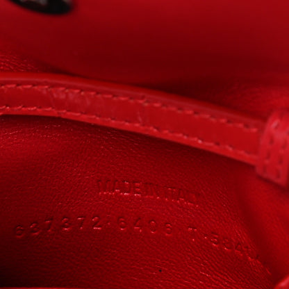 Balenciaga Shiny Calfskin Tonal B Crocodile Embossed Hourglass Top Handle Bag Mini Bright Red 7 of 12