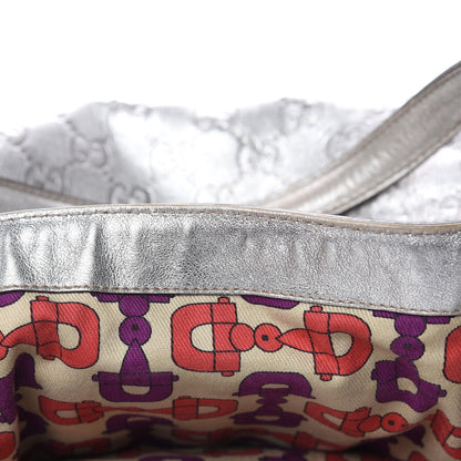 Gucci Guccissima Medium Britt Tote Silver 16 of 16