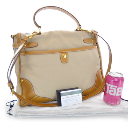 Prada Canapa Cinghiale Top Handle Satchel Naturale Cuoio 3 of 8