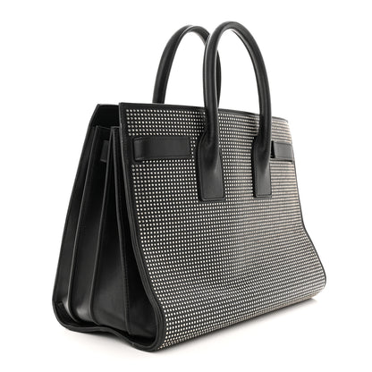 Saint Laurent Calfskin Studded Small Sac De Jour Black 3 of 18