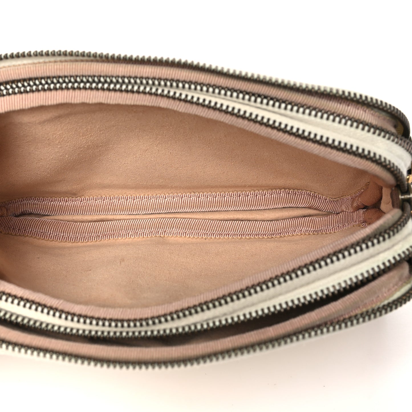 Calfskin Matelasse Mini GG Marmont Chain Crossbody Bag Mystic White