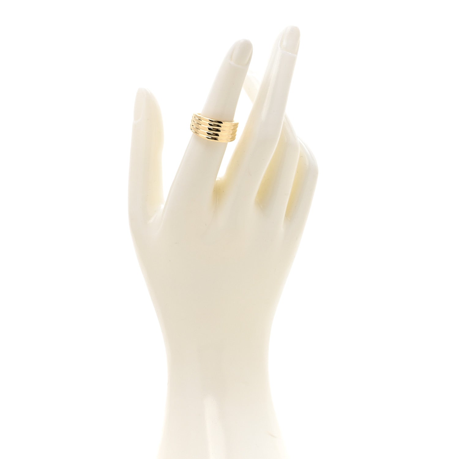 Roberto Coin 18K Yellow Gold Tapered 5 Band Ring 50 5.5 2 of 5