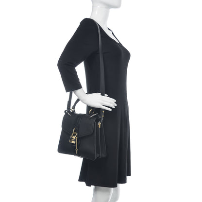 Chloe Shiny Grained Calfskin Small Aby Day Shoulder Bag Black 2 of 8