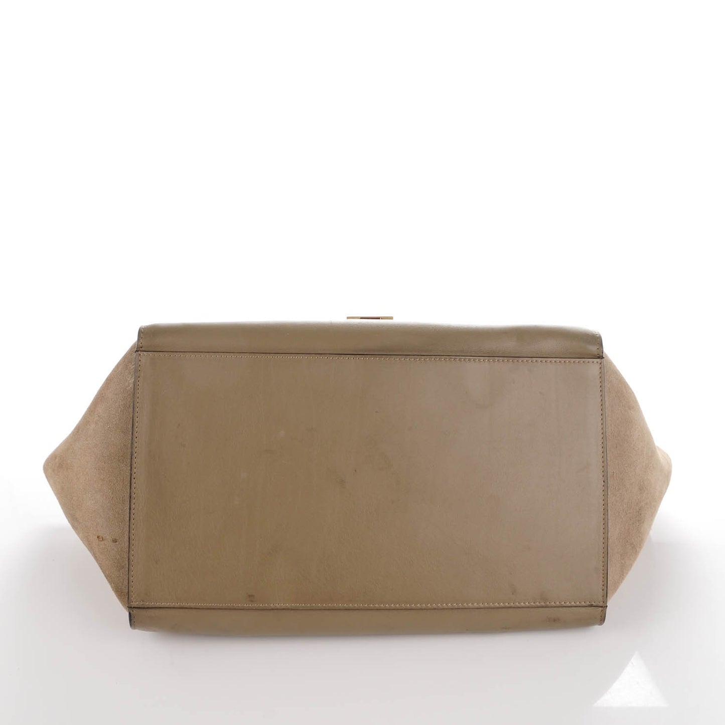 Smooth Calfskin and Suede Double Zip Trapeze Sand