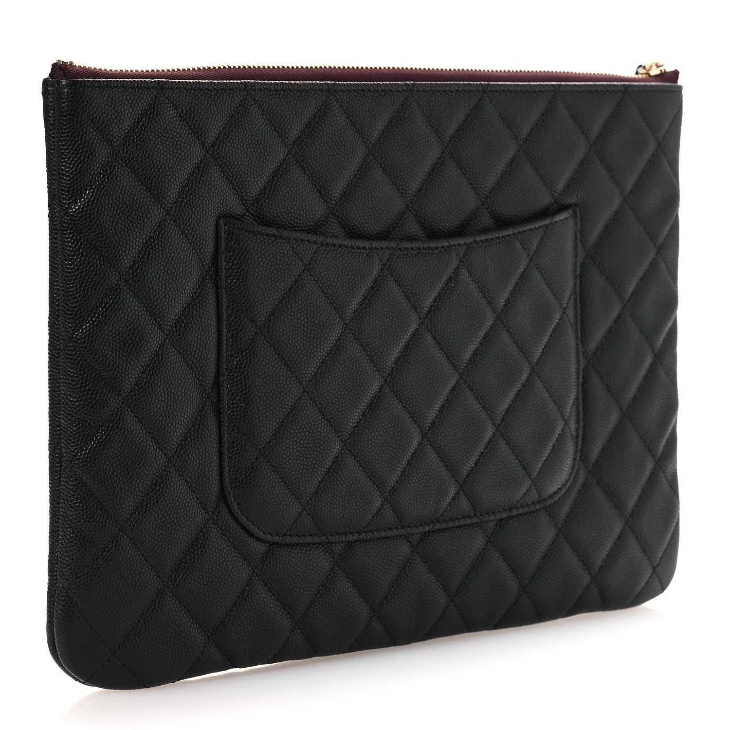 Chanel Caviar Quilted Medium Cosmetic Case Black 3 of 8
