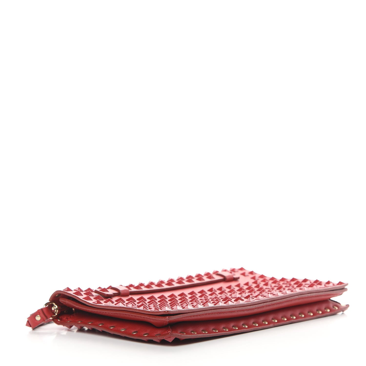 Valentino Garavani Nappa Rockstud All Over Wristlet Clutch Red 4 of 11