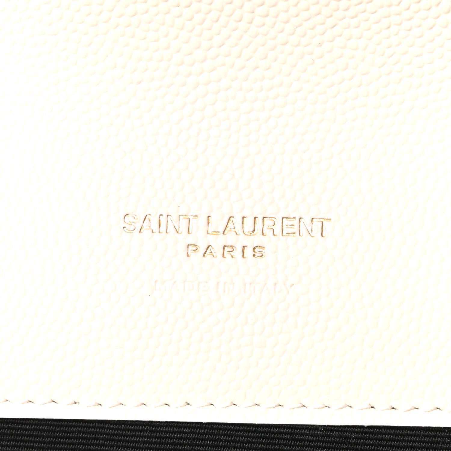 Saint Laurent Grain De Poudre Matelasse Chevron Monogram Envelope Clutch Crema Soft 6 of 10