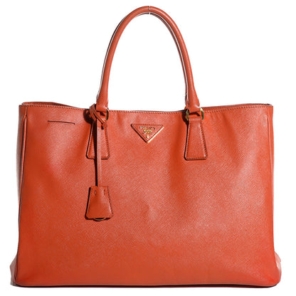 Prada Saffiano Lux Large Tote Papaya 1 of 10