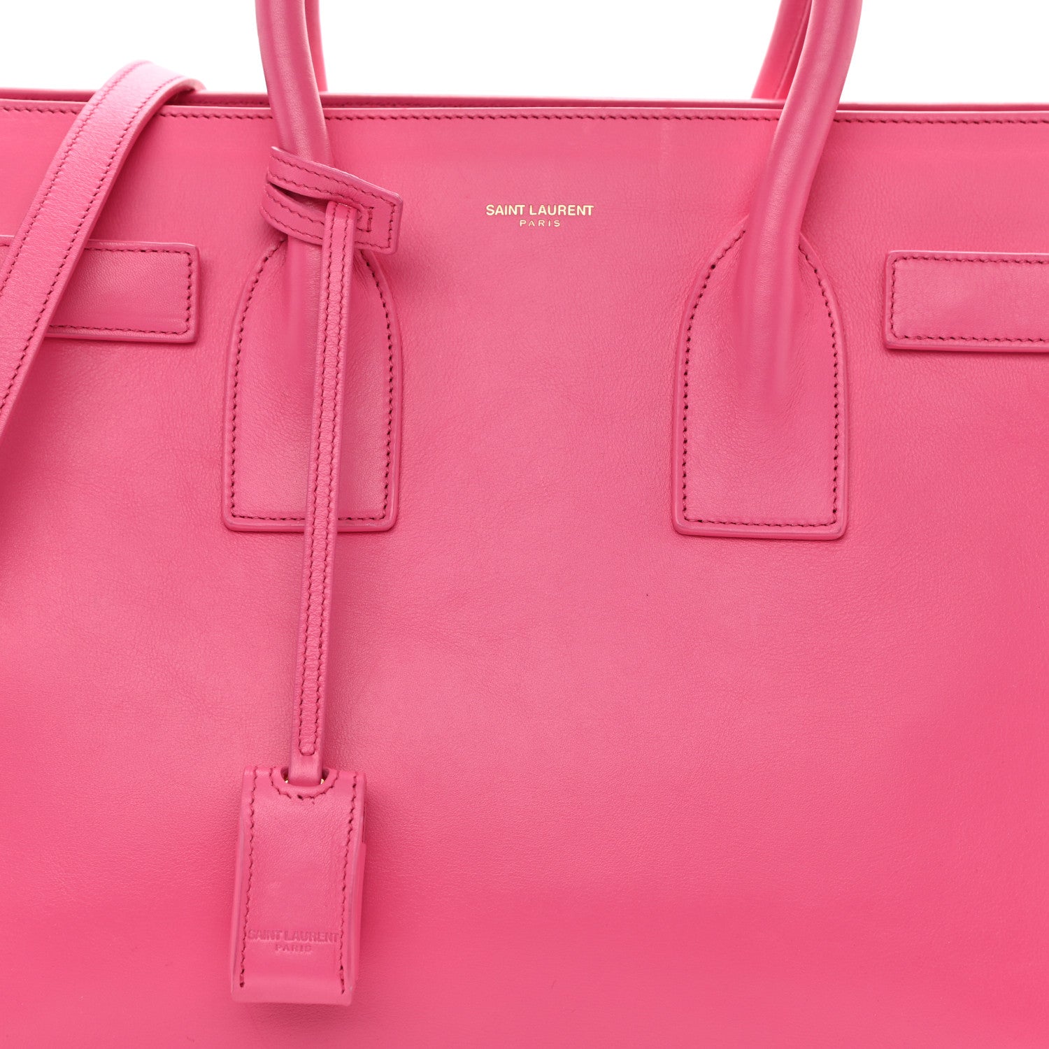 Saint Laurent Calfskin Small Sac De Jour Bubblegum 10 of 11