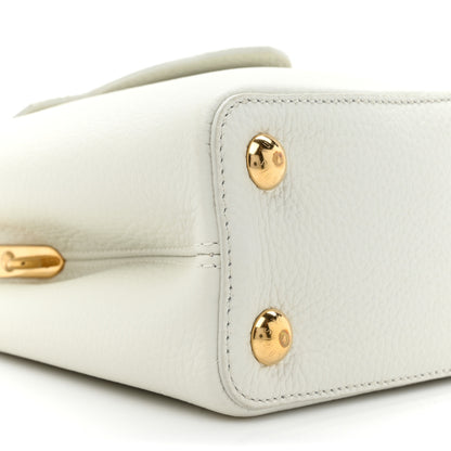 Louis Vuitton Taurillon Lambskin Calfskin Capucines BB Snow White 9 of 9
