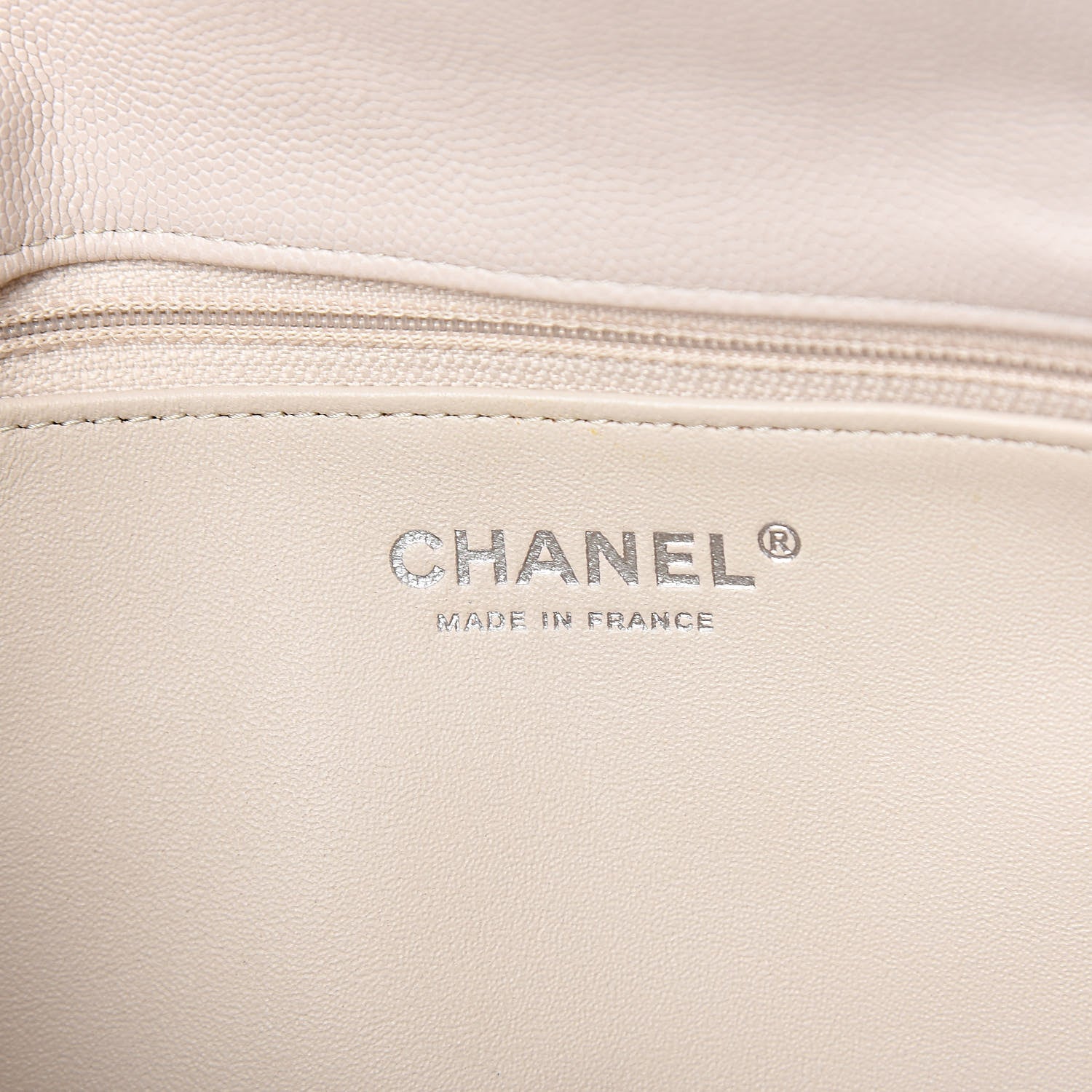 Chanel Caviar Quilted Flap Clutch Ivory 6 of 11