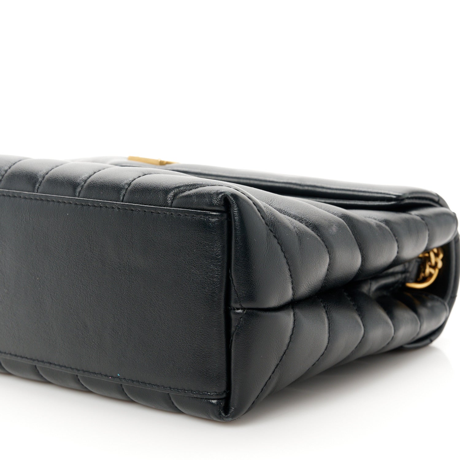 Saint Laurent Calfskin Y Quilted Monogram Small Loulou Chain Satchel Black 11 of 11