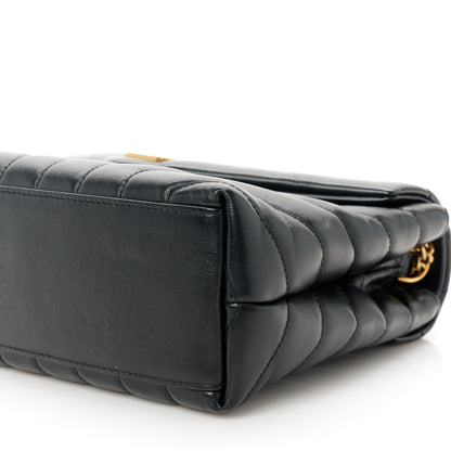 Saint Laurent Calfskin Y Quilted Monogram Small Loulou Chain Satchel Black 11 of 11