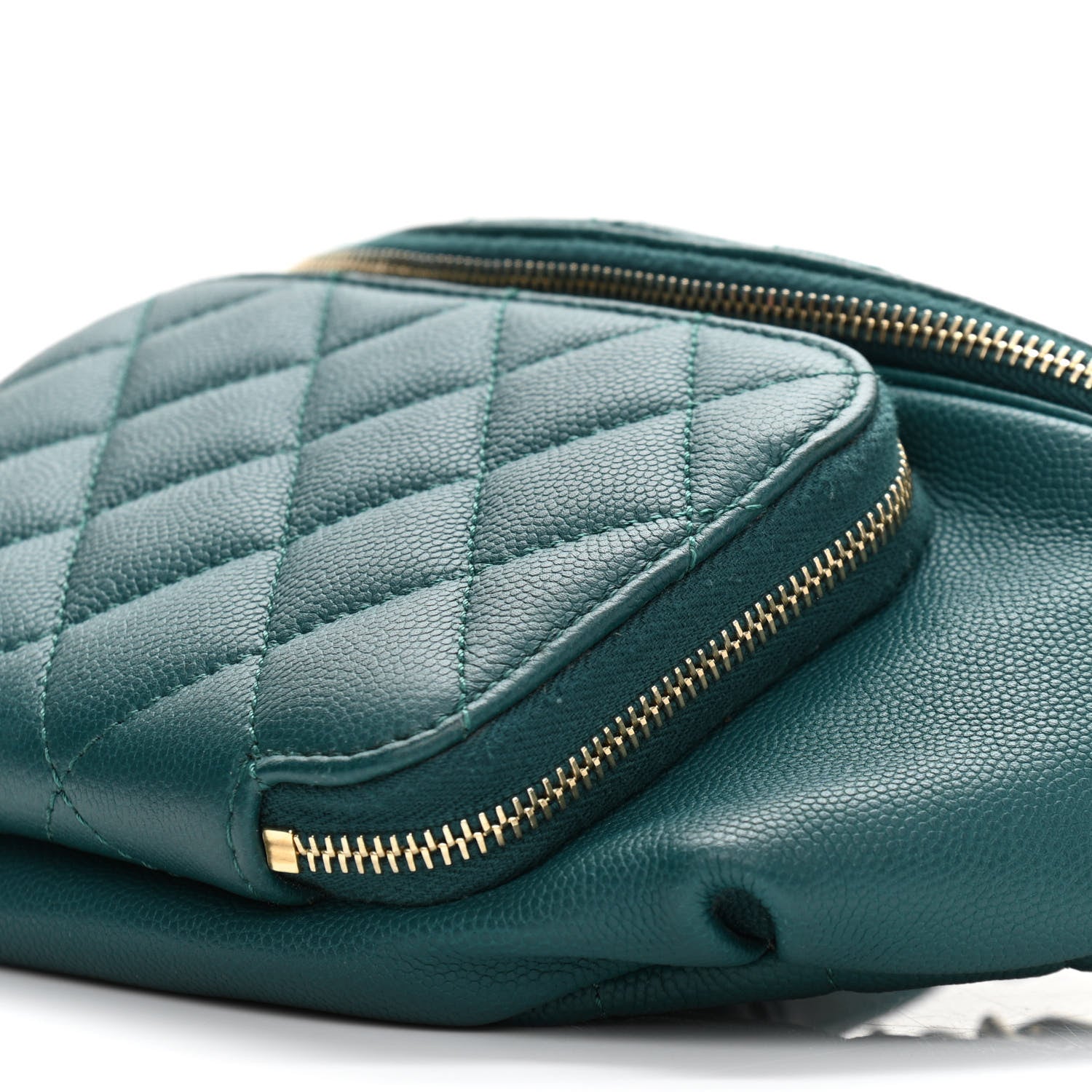 Chanel Caviar Quilted Business Affinity Waist Belt Bag Dark Turquoise 10 of 12