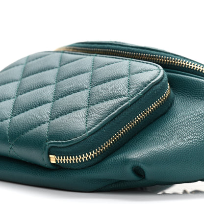 Chanel Caviar Quilted Business Affinity Waist Belt Bag Dark Turquoise 10 of 12