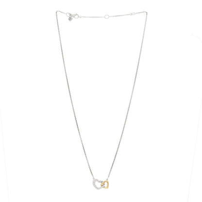David Yurman Sterling Silver 18K Yellow Gold Belmont Heart Pendant Necklace 3 of 5