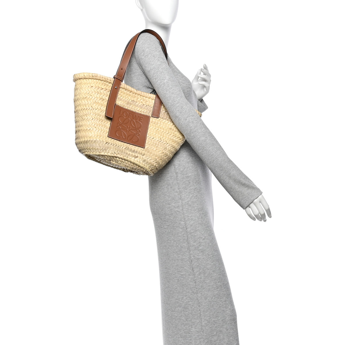 Raffia Basket Tote Bag Natural Tan