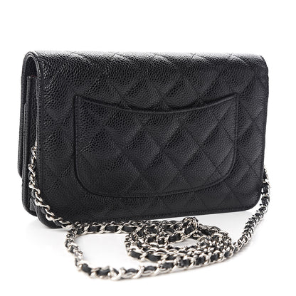 Chanel Caviar Quilted Wallet On Chain WOC Black 3 of 12
