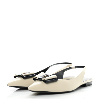Saint Laurent Belfagor Anais Slingback Flats 41 Navy Pearl 3 of 11