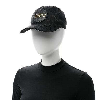 Gucci Monogram Textured Dollar Calfskin Zeno Baseball Hat S Black 2 of 11